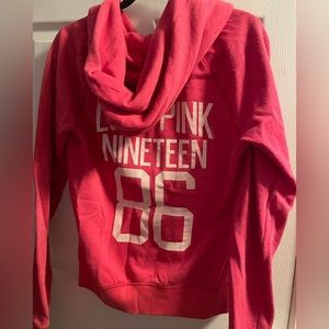 VS Pink Zip-Up Hooded Sweatshirt